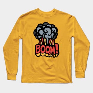 Boom Explosion illustration Long Sleeve T-Shirt